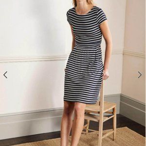 Boden Amelie Jersey Dress Navy Stripe